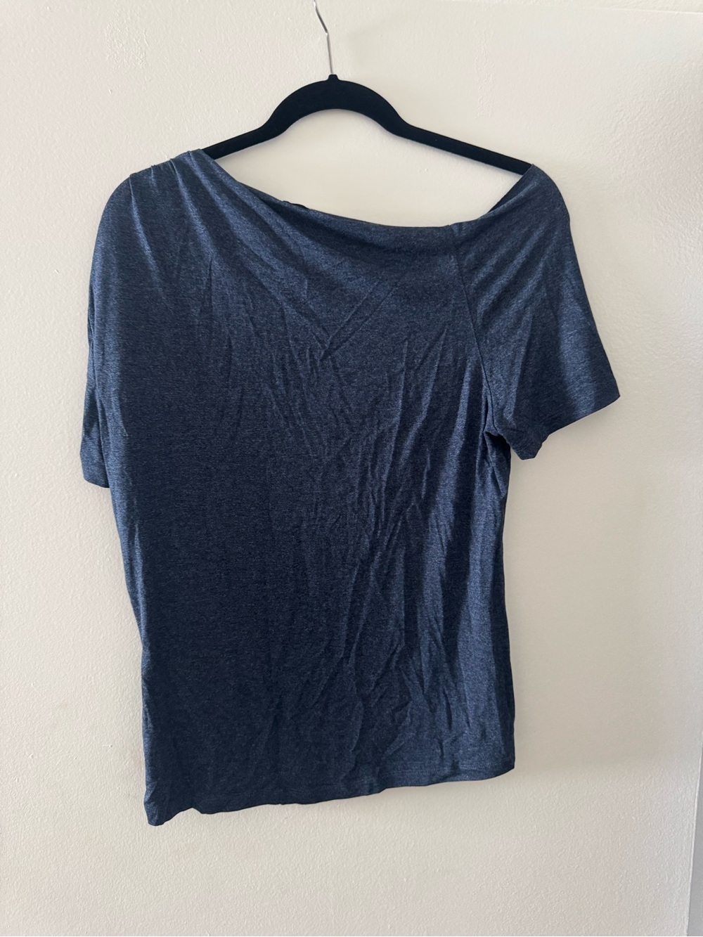 LNA Navy Short Sleeve asymmetrical Tee